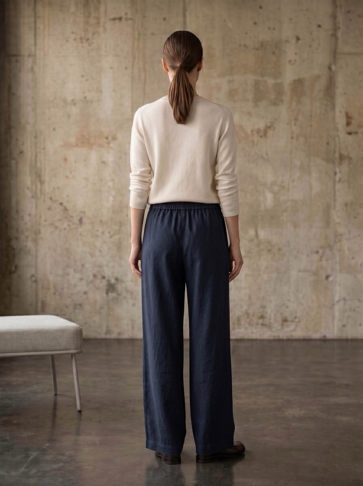 SOLVEIG - Pantalon Navy - EscandelleParis